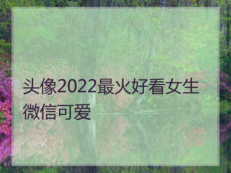 头像2022最火好看女生微信可爱