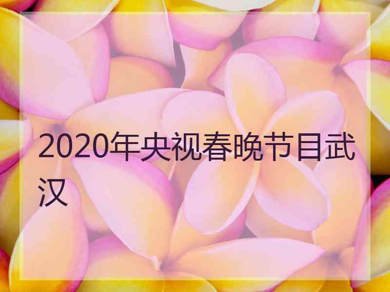 2020年央视春晚节目武汉