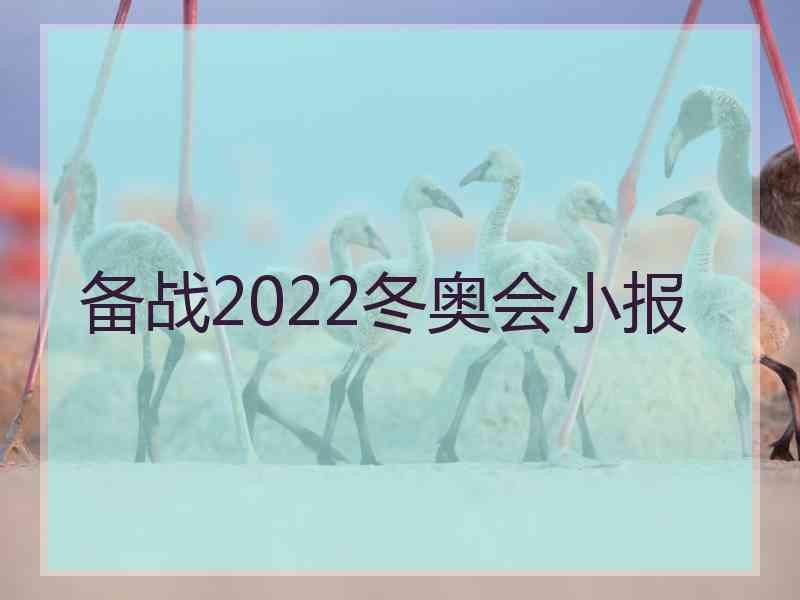 备战2022冬奥会小报