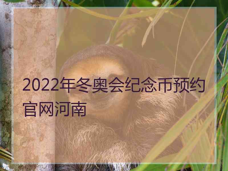 2022年冬奥会纪念币预约官网河南