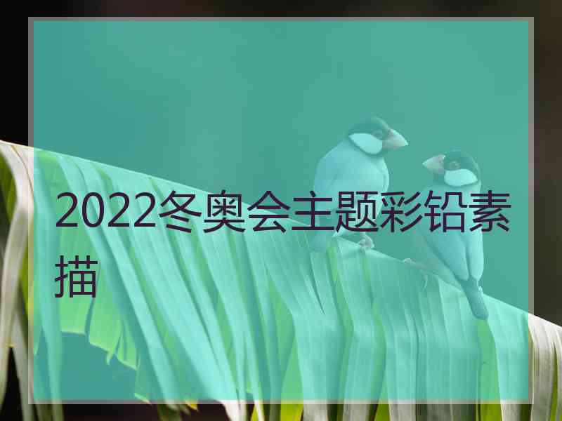 2022冬奥会主题彩铅素描