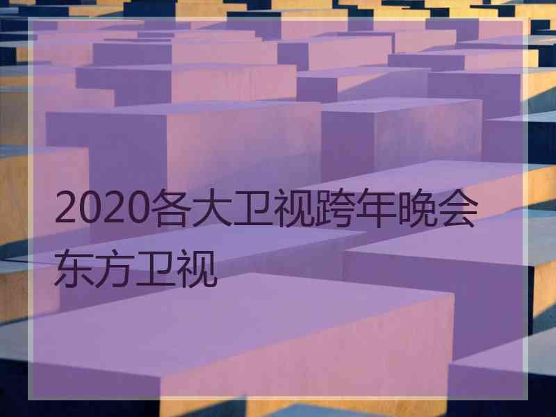 2020各大卫视跨年晚会东方卫视