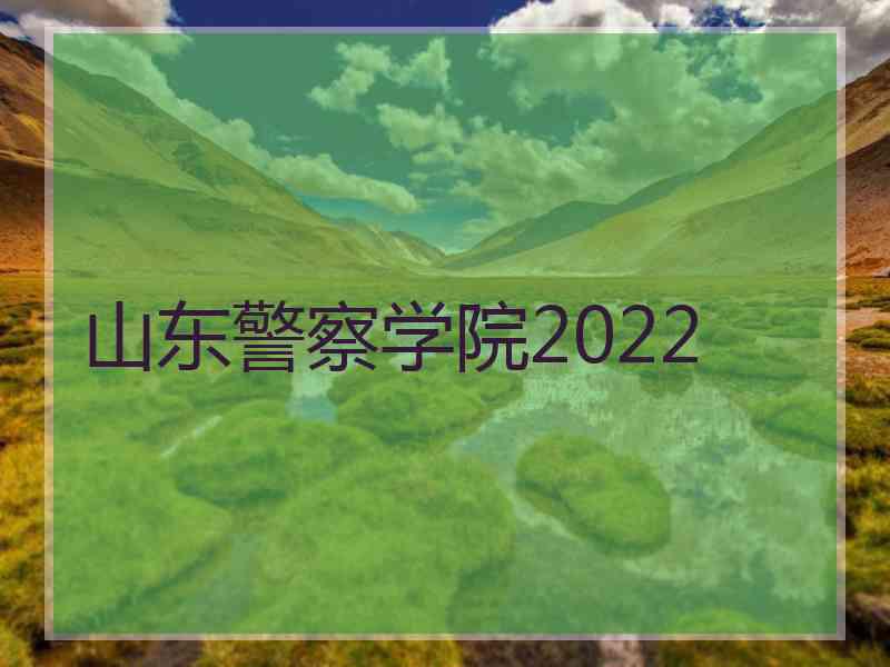 山东警察学院2022