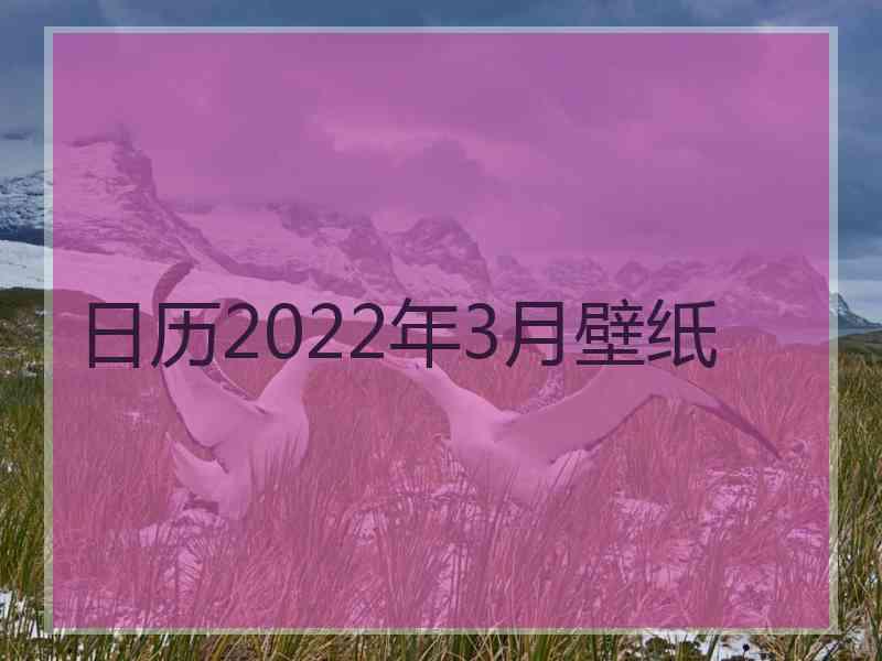 日历2022年3月壁纸