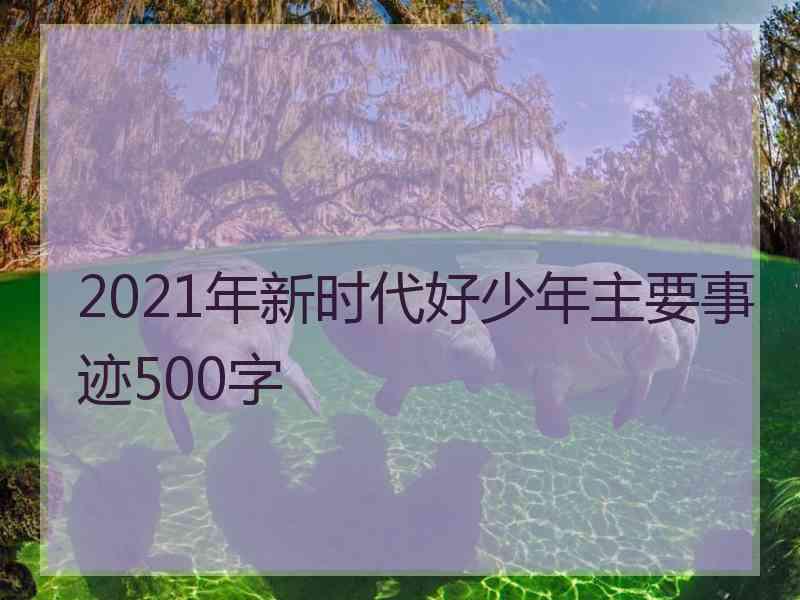 2021年新时代好少年主要事迹500字