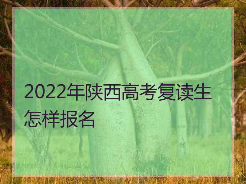 2022年陕西高考复读生怎样报名