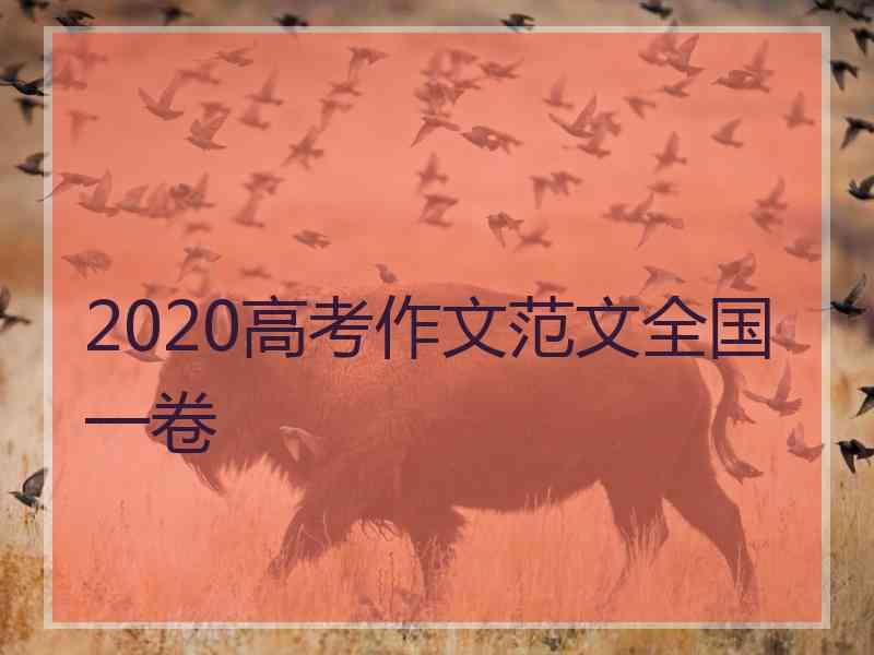 2020高考作文范文全国一卷