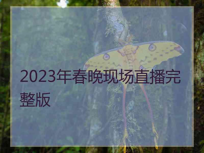 2023年春晚现场直播完整版