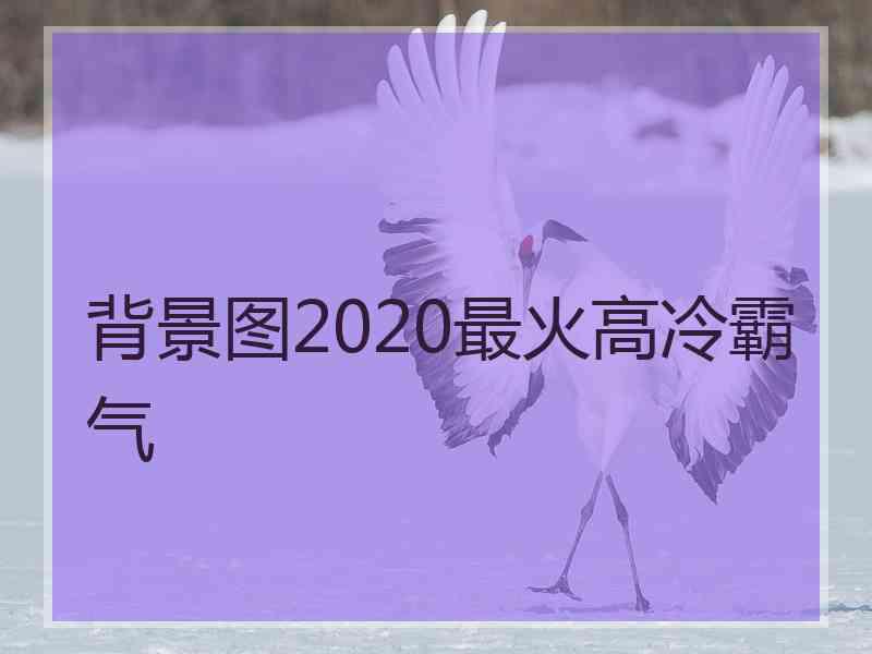 背景图2020最火高冷霸气