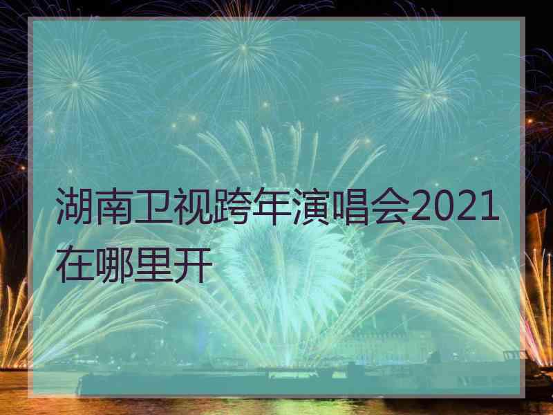 湖南卫视跨年演唱会2021在哪里开