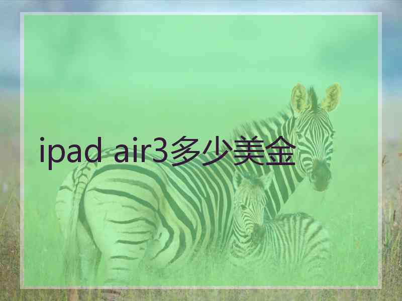 ipad air3多少美金