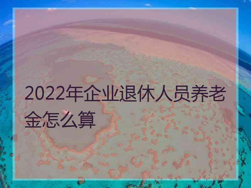 2022年企业退休人员养老金怎么算