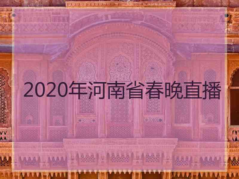 2020年河南省春晚直播