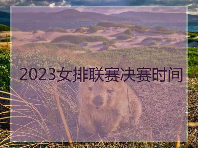 2023女排联赛决赛时间