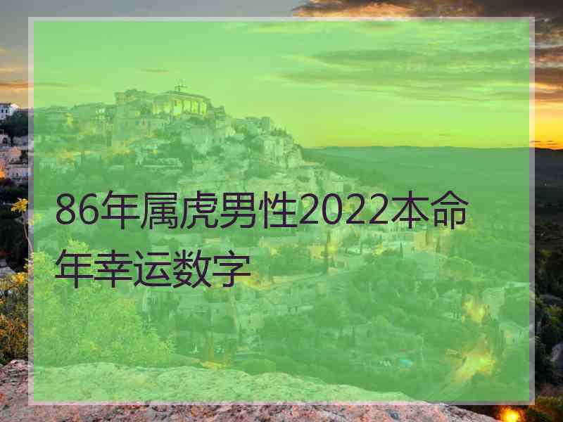 86年属虎男性2022本命年幸运数字