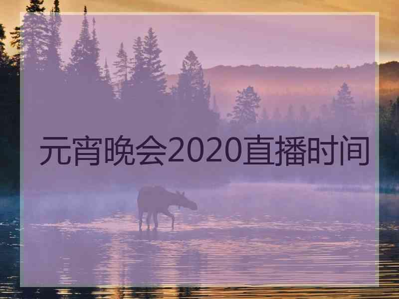 元宵晚会2020直播时间