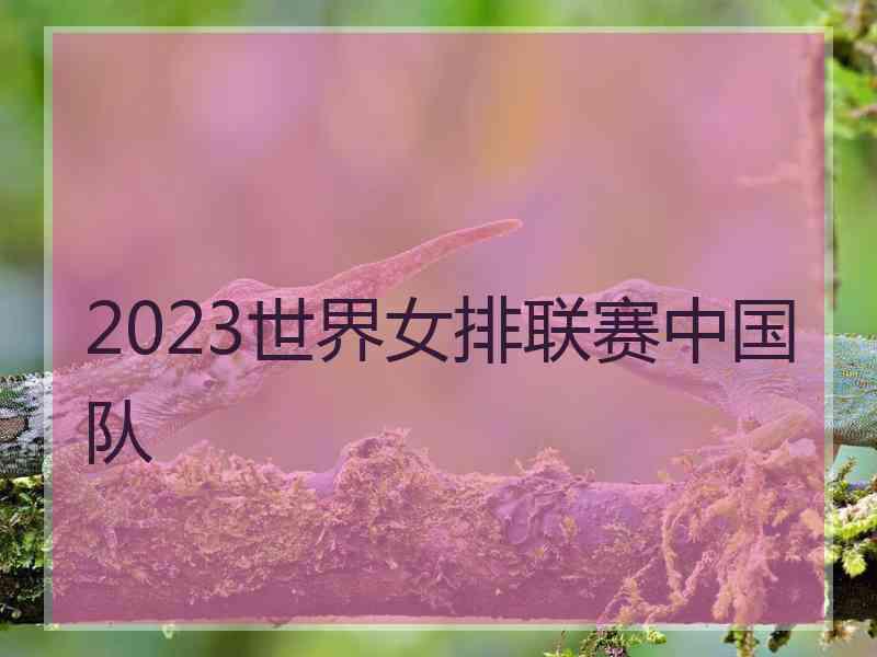 2023世界女排联赛中国队