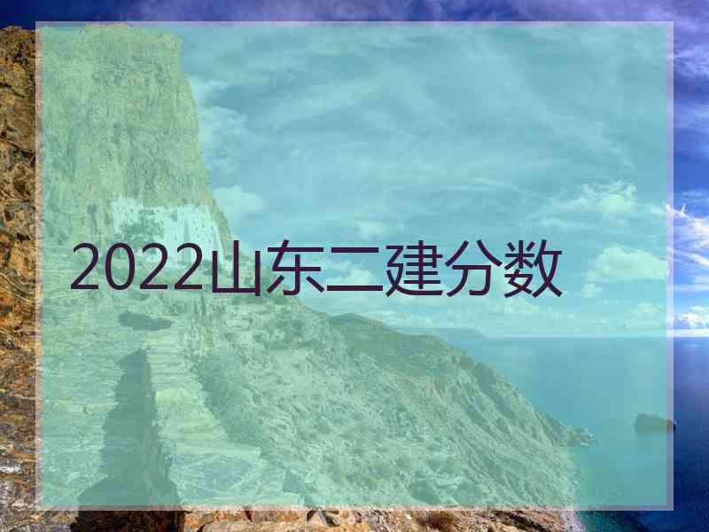 2022山东二建分数