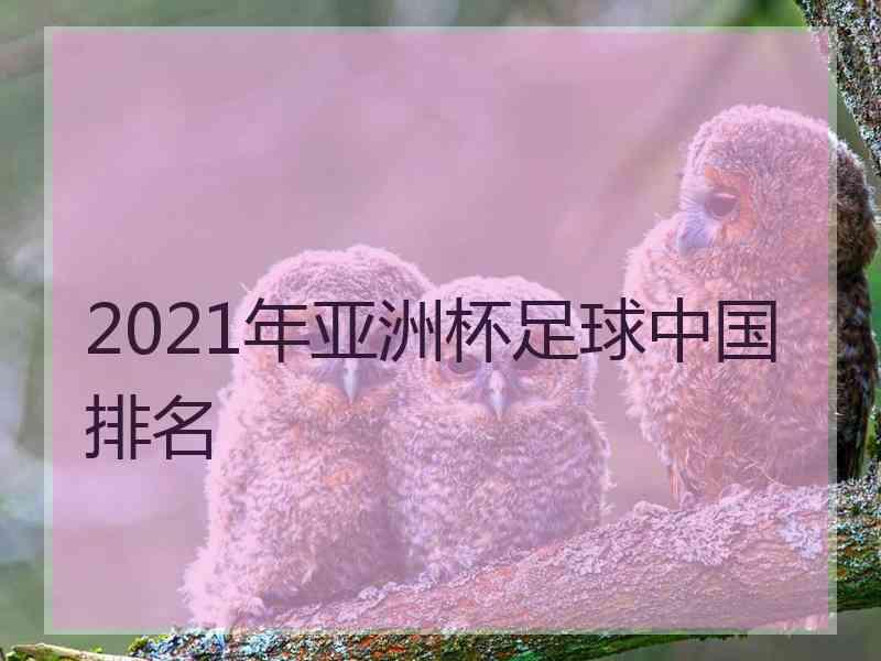 2021年亚洲杯足球中国排名