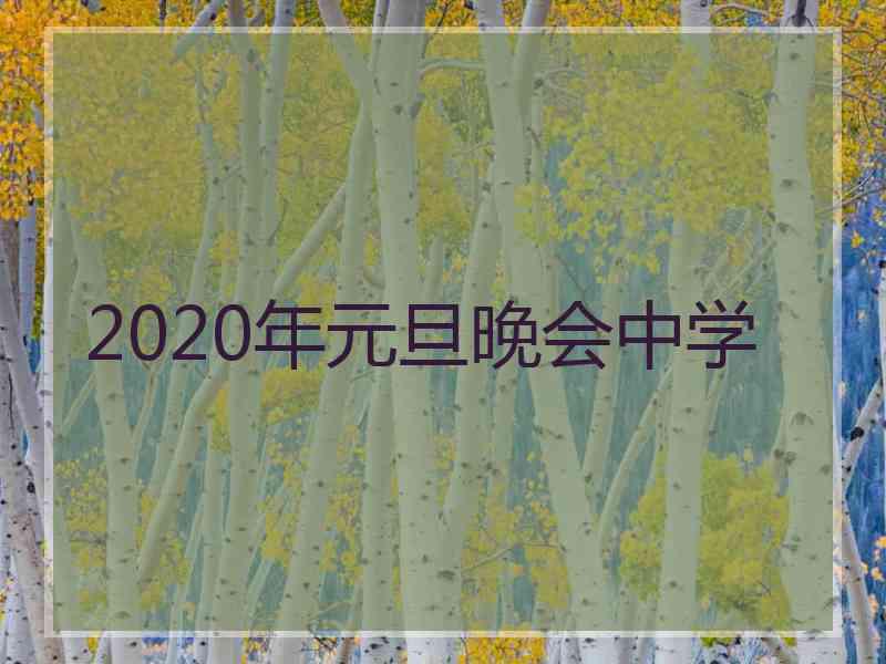 2020年元旦晚会中学