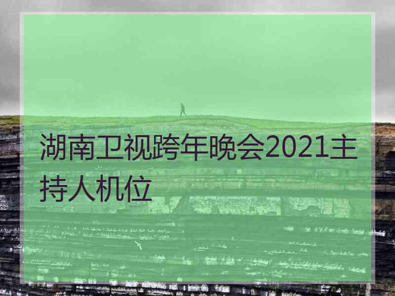 湖南卫视跨年晚会2021主持人机位