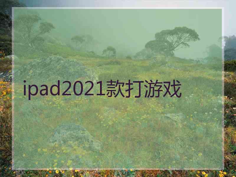 ipad2021款打游戏