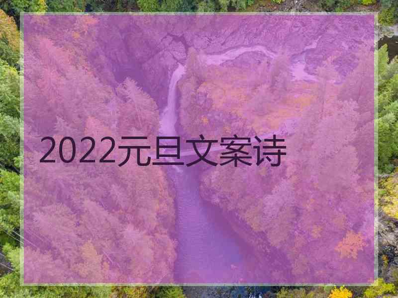 2022元旦文案诗