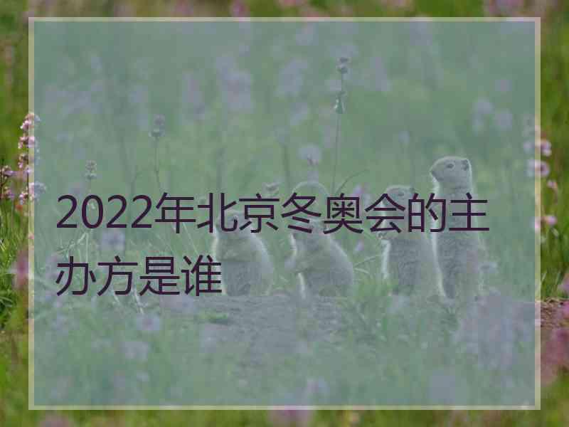 2022年北京冬奥会的主办方是谁