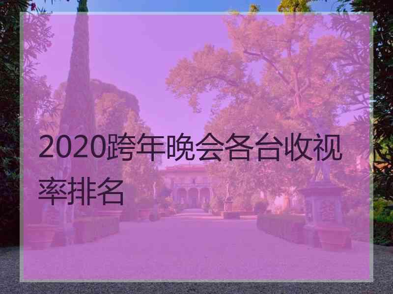 2020跨年晚会各台收视率排名