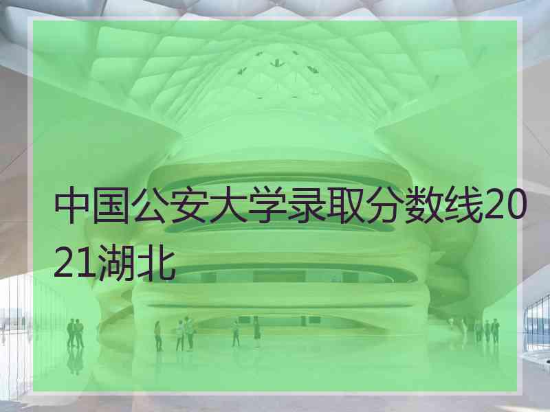 中国公安大学录取分数线2021湖北