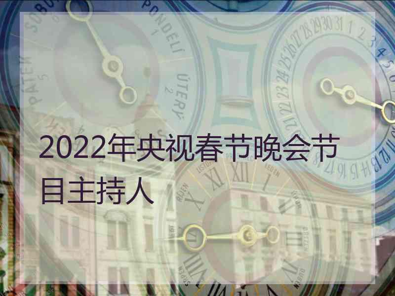 2022年央视春节晚会节目主持人