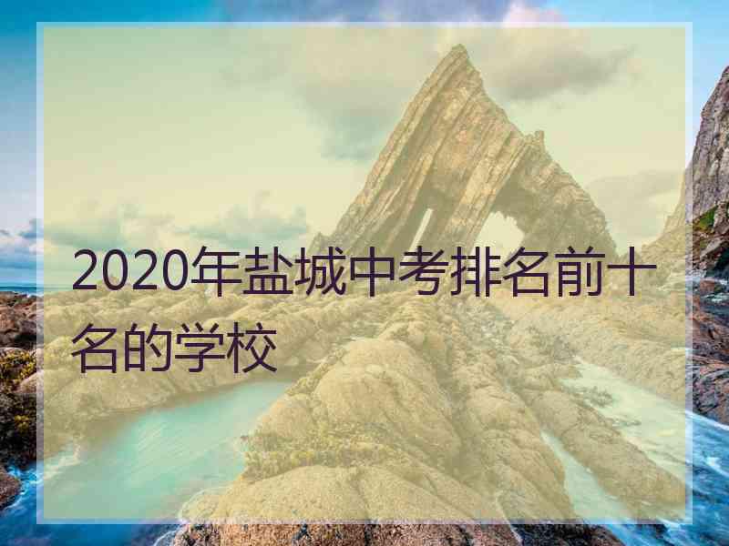 2020年盐城中考排名前十名的学校