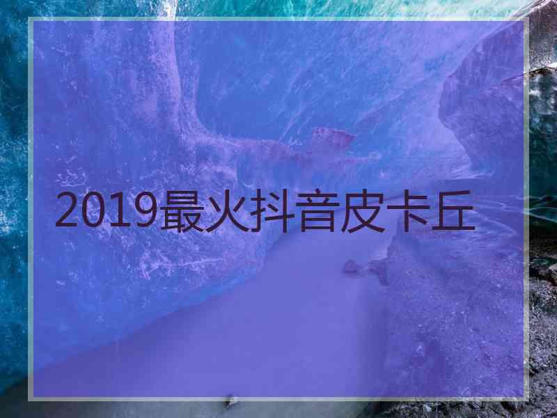 2019最火抖音皮卡丘