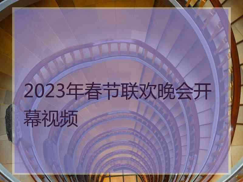 2023年春节联欢晚会开幕视频