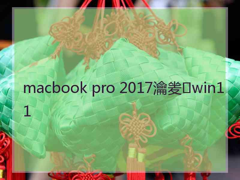 macbook pro 2017瀹夎win11