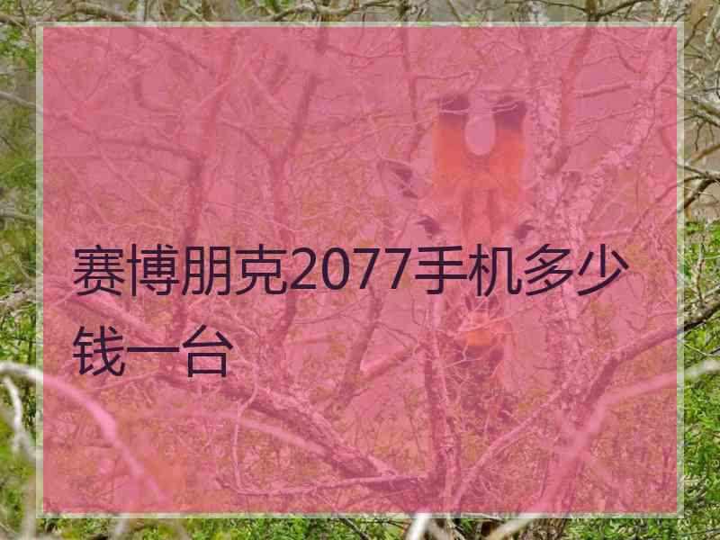 赛博朋克2077手机多少钱一台