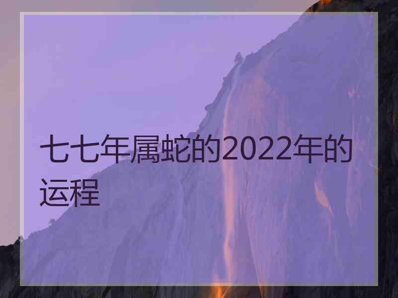 七七年属蛇的2022年的运程