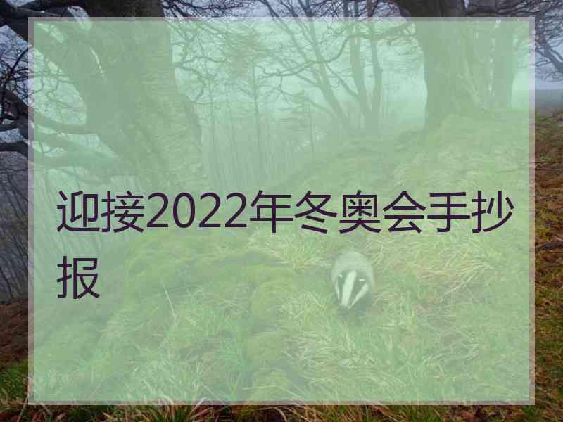 迎接2022年冬奥会手抄报