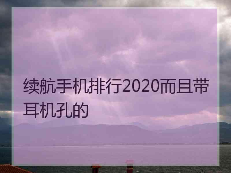 续航手机排行2020而且带耳机孔的