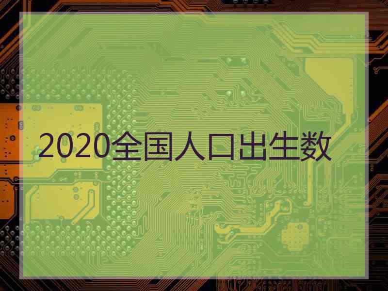 2020全国人口出生数