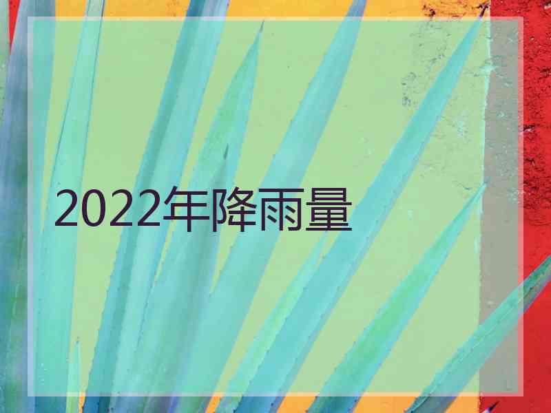 2022年降雨量