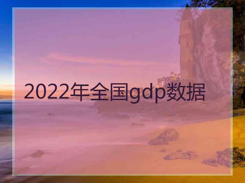 2022年全国gdp数据