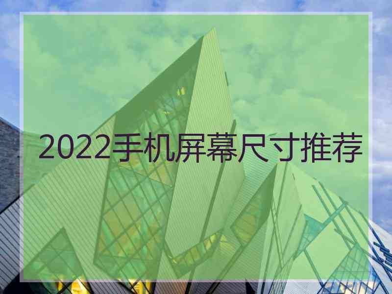 2022手机屏幕尺寸推荐