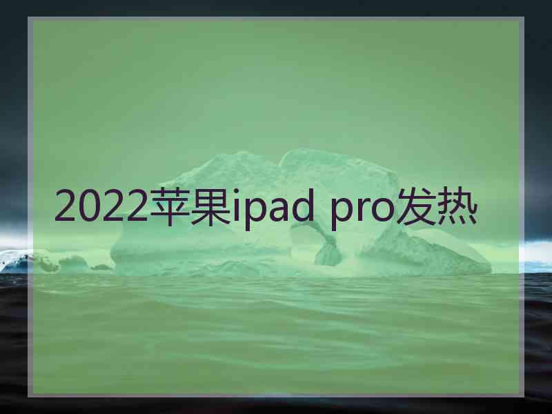 2022苹果ipad pro发热