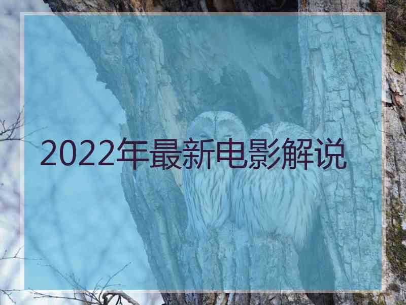 2022年最新电影解说