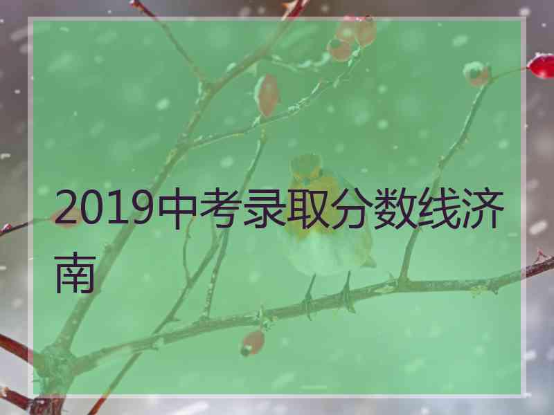 2019中考录取分数线济南