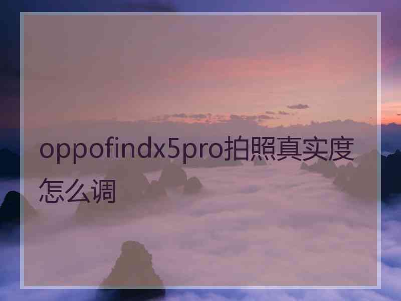 oppofindx5pro拍照真实度怎么调