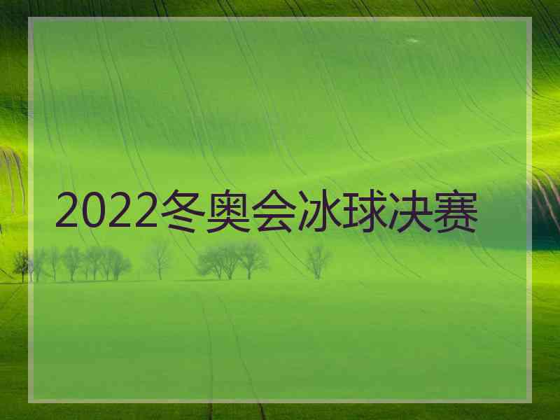 2022冬奥会冰球决赛