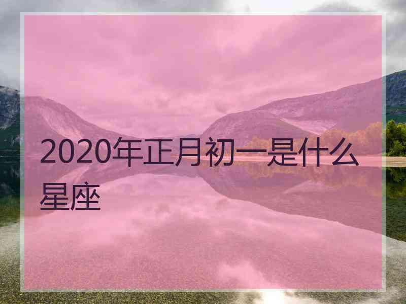 2020年正月初一是什么星座