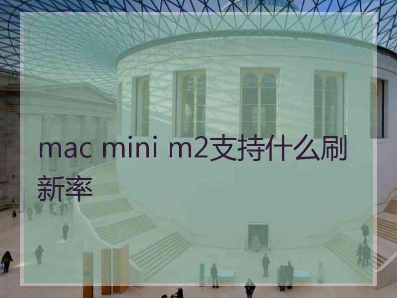 mac mini m2支持什么刷新率